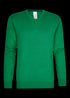 Felgroene pullover met V-hals